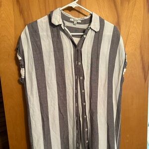 Madewell longline button up